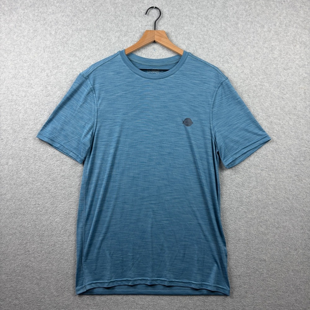 Marsh Wear Shirt Mens Medium Blue Performance Fishing Stretchy Tee Saltwater